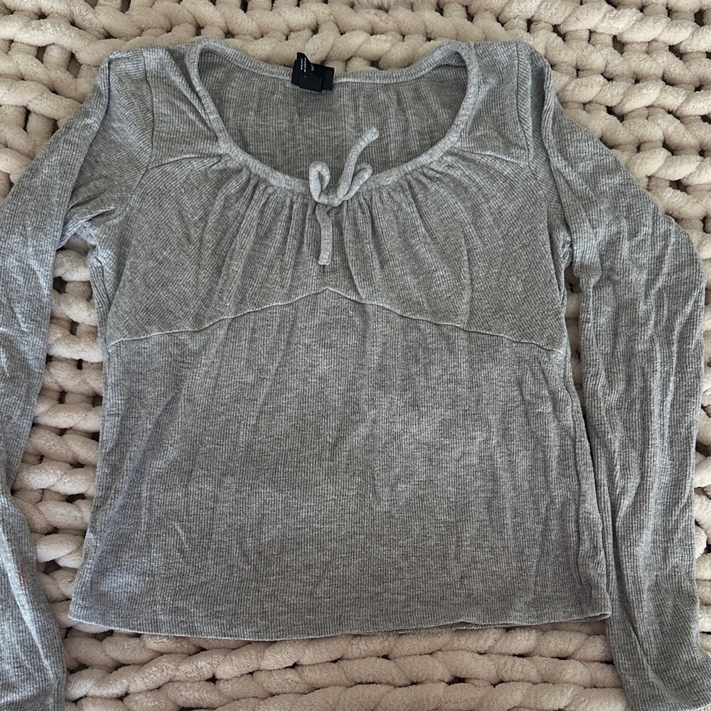 Classic Heather Gray Long Sleeve Kids Top
